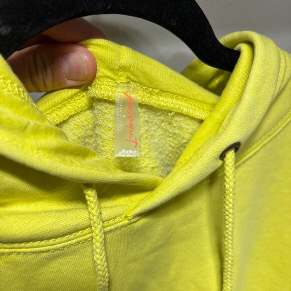 NWT Free People Margarita Hoodie Chartreuse Oversized Pullover – Women’s M - Picture 4 of 13